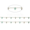 3.28 Feet Handmade Faceted Natural Amazonite Beaded Chains X-CHC-E021-02H-P-1