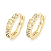 Brass Micro Pave Clear Cubic Zirconia Hoop Earrings for Women EJEW-S228-09G-1