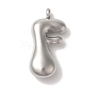 Non-Tarnish Ion Plating(IP) 304 Stainless Steel Pendants STAS-M017-08P-06-1