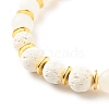 4Pcs 4 Style Gemstone & Brass Beaded Stretch Bracelets Set with Crystal Rhinestone for Women BJEW-JB07884-7