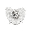 Dog Enamel Pin with Brass Butterfly Clutches JEWB-A006-03B-2