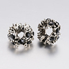 Tibetan Style Alloy Rhinestone European Beads PALLOY-F200-04F-2