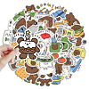 50Pcs Bear Theme Waterproof PVC Stickers Set PW-WG19F41-01-5