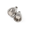 304 Stainless Steel Magnetic Clasps Hand Polished STAS-C127-14P-2