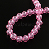 Transparent Spray Painted Glass Bead Strands DGLA-R050-8mm-14-2