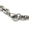 Two Tone 304 Stainless Steel Oval Link Chain Bracelet BJEW-B078-33BP-3