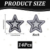 14Pcs Star Resin Rhinestone Cloth Iron On Sew On Patches DIY-CY0003-88-2