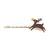 Christmas Theme Alloy Enamel Hair Bobby Pin AJEW-A056-04B-2