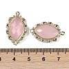 Natural Rose Quartz Faceted Horse Eye Links G-B126-02G-02-3