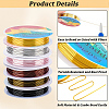6 Rolls 6 Colors Round Copper Jewelry Wire CWIR-BBC0001-12-6