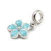 Rack Plating Alloy Enamel Flower European Dangle Charms FIND-B034-55P-3