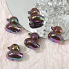 UV Plating Opaque Acrylic Beads OACR-WH0031-23C-1