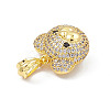 Brass Micro Pave Cubic Zirconia Pendants KK-P224-09G-01-3