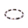 Bohemian Natural Rose Quartz & Golden Synthetic Non-magnetic Hematite Beaded Stretch Bracelets for Women LS-NY1304-2-1