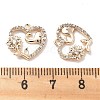 Brass Micro Pave Clear Cubic Zirconia Pendants KK-M102-34G-3