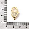 Brass Micro Pave Clear Cubic Zirconia Lobster Claw Clasps LS-KK-A266-24F-G-3