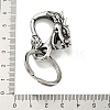 Tibetan Style 316 Surgical Stainless Steel Fittings with 304 Stainless Steel Key Ring FIND-Q101-19AS-3