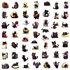 Cat 100Pcs PVC Adhesive Waterproof Stickers Self-Adhesive Stickers PW-WG7DC9D-01-4