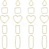 SUPERFINDINGS 20Pcs 4 Style Brass Linking Rings KK-FH0002-75-1