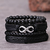 Fashionable and luxurious men's Alloy Beaded Multi-strand Bracelets with zircon beads QS1989-3-1