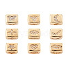 9Pcs 9 Style Brass Micro Pave Cubic Zirconia European Beads ZIRC-PJ0001-05-16