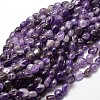 Natural Amethyst Nuggets Beads Strands G-J335-08-1