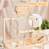 Rectangle Wood Jewelry Display Stands ODIS-WH0329-34A-5