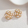 304 Stainless Steel Stud Earrings for Women EJEW-A164-03G-1