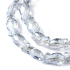 Transparent Electroplate Glass Beads Strands EGLA-F157-PL03-4