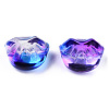 Transparent Spray Painted Glass Beads GLAA-N035-033-G01-3