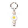 Flower & Round Silicone Beaded Keychain KEYC-JKC00933-1