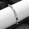 304 Stainless Steel Rhinestone Cup Chain Bracelets for Women BJEW-F488-26G-P-2