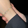 6Pcs 3 Colors Brass Clear Cubic Zirconia Fold Over Clasps FIND-HY0004-04-5