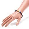 2Pcs 2 Colors Acrylic Round Beaded Stretch Bracelets Set for Women BJEW-JB08555-01-5