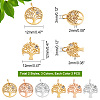 DICOSMETIC 12Pcs 2 Style 3 Colors 316 Surgical Stainless Steel Pendants STAS-DC0006-16-5