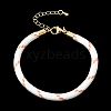 Braided Round Polyester Cord Bracelet Makings FB-CBAEDA0-01G-26-1