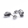 Retro 304 Stainless Steel Stud Earrings EJEW-L248-040AS-2