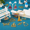  26Pcs 13 Styles Castle & Star Wing & Dress & Heart Alloy Open Back Bezel Pendants FIND-TA0002-93-15