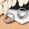 316 Surgical Stainless Steel Hoop Earrings EJEW-G416-42B-P-1