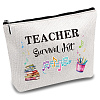 Teachers' Day Polycotton Custom Canvas Storage Bags ABAG-WH0029-071-1