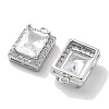 Brass Micro Pave Clear Cubic Zirconia Pendants KK-M102-38P-2