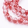 Crackle Glass Beads Strands GGC8mmY-A74-3