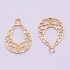 Hollow Alloy Kitten Open Back Bezel Pendants PALLOY-WH0080-03KCG-RS-1