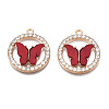 Alloy Rhinestone Pendants PALLOY-S183-001E-RS-2