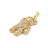 Brass Micro Pave Cubic Zirconia Pendants KK-E111-44C-G-2