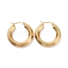 201 Stainless Steel Chunky Hoop Earrings STAS-H164-06G-1