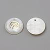 Freshwater Shell Pendants SHEL-Q010-010G-2