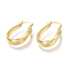 Brass Thick Hoop Earrings EJEW-H104-08G-1