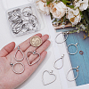 24Pcs 4 Style 304 Stainless Steel Open Back Bezel Pendants PALLOY-UN00029-4