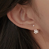 S999 Fine Silver Stud Earrings EJEW-A127-01S-3